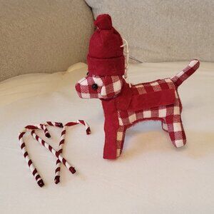 Holiday Time Plaid Dog Ornament